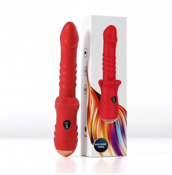 MizzZee - MiAi Thrusting Vibrator (Chargeable - Red)